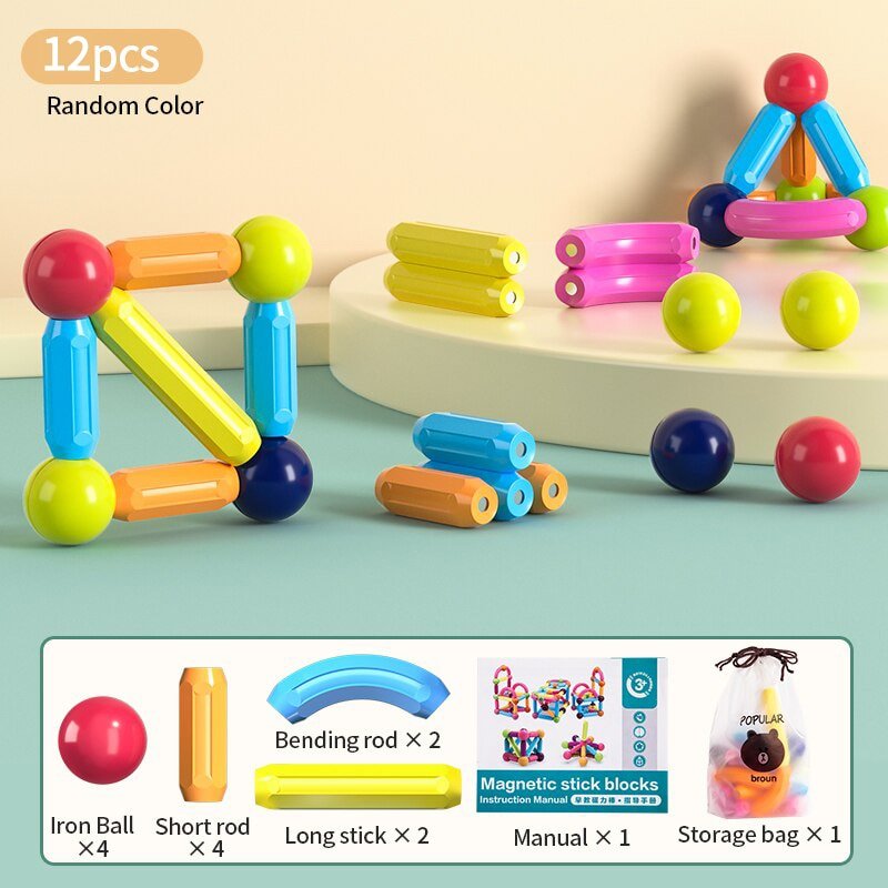 Magnetic Balls Stick Building Blocks - Bargainwizz