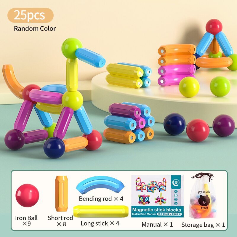 Magnetic Balls Stick Building Blocks - Bargainwizz
