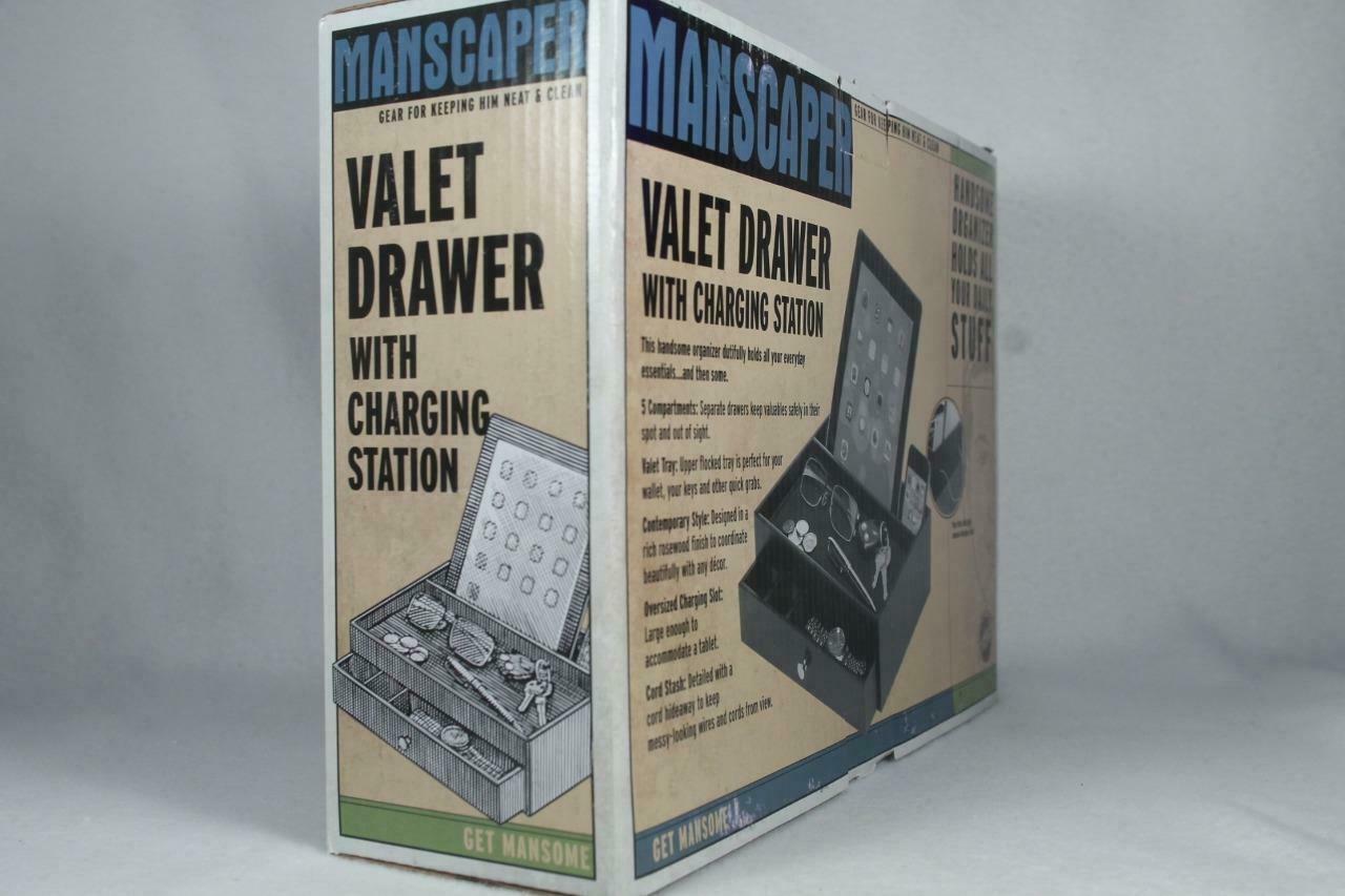 Manscape Valet Drawer With Charging Station - Bargainwizz