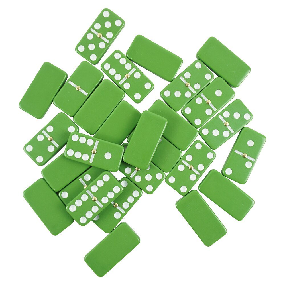 Melamine Dominoes Set - Green with White Dot - Bargainwizz