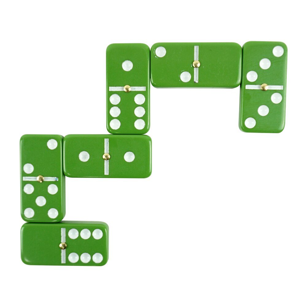 Melamine Dominoes Set - Green with White Dot - Bargainwizz