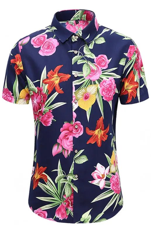 Men's Summer Fashion Printed Short Sleeve Shirts - Bargainwizz