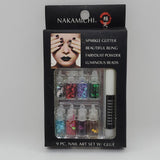 Nail Art Set with Glue - NAKAMICHI (9 pc) - Bargainwizz