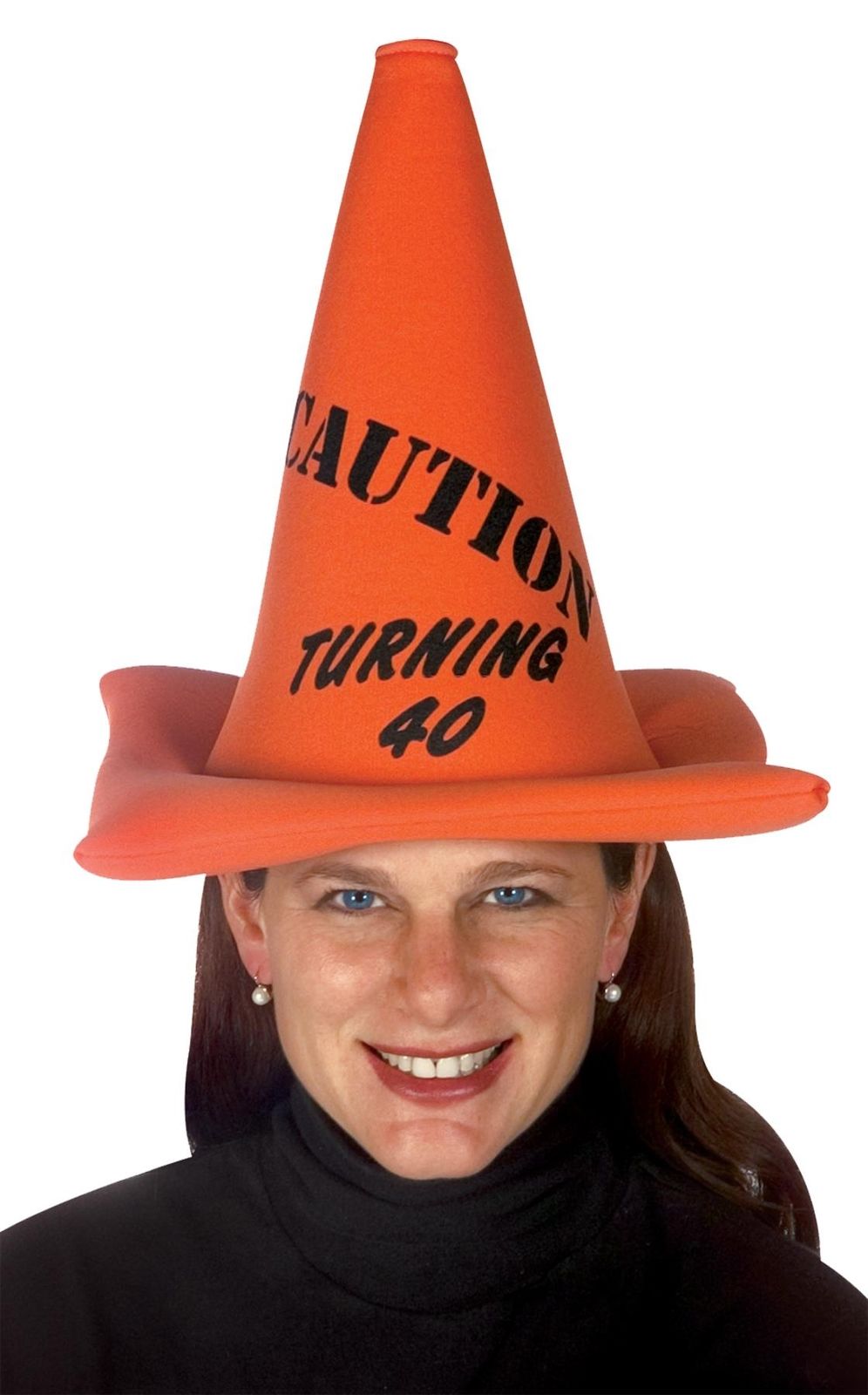 Orange Safety Cone - Caution Turning 40 Hat - Bargainwizz