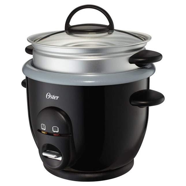 Oster DuraCeramic Titanium Infused 6-Cup Rice and Grain Cooker with Steamer - Bargainwizz