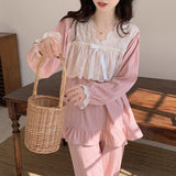 Pajamas With Pants Soft Lace Bow