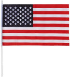 Patriotic Large American Flags On Plastic Sticks