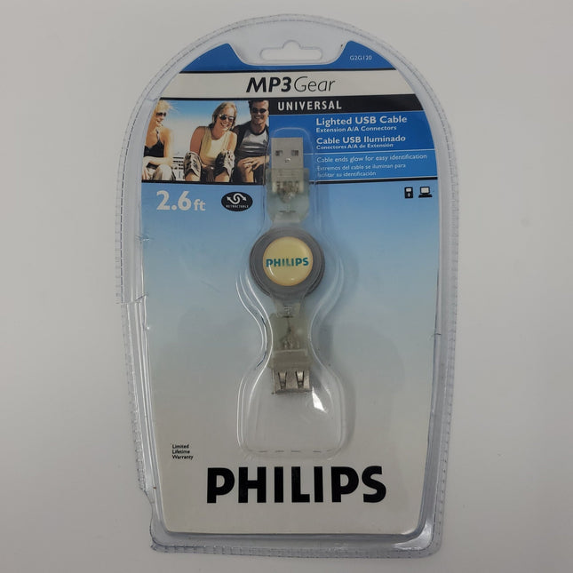 Philips 120 Lighted Retractable A To USB Cable - Bargainwizz
