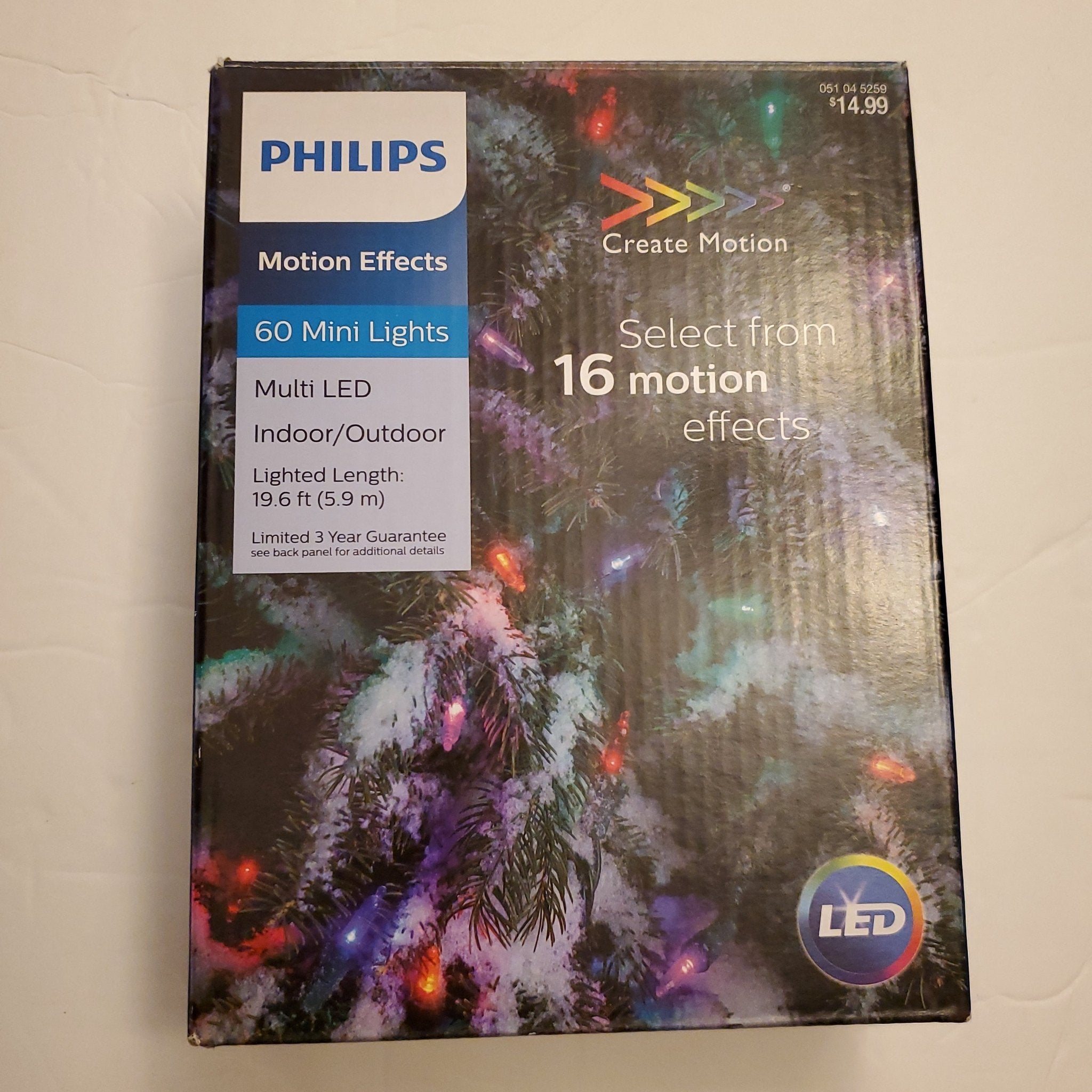 Philips 60ct Multi LED 16 Functions Smooth Mini String Lights - Bargainwizz