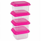 Plastic Craft Storage Containers 2.5 X 1.5 Tall Assorted Colors Pack of 4 Wonder - Bargainwizz