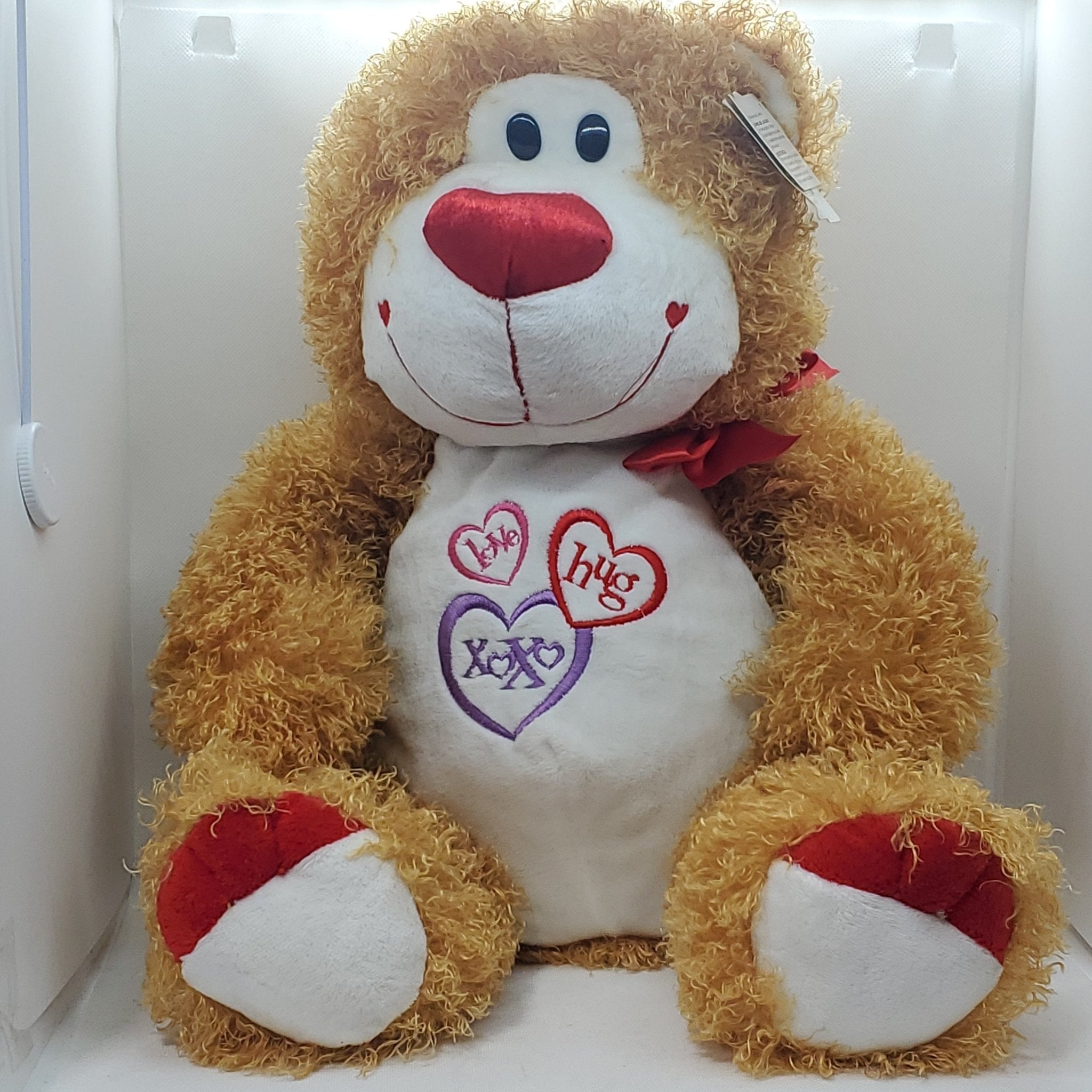 Plush Happy Valentine Bear - Love Is - Bargainwizz