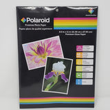 Polaroid Premium Glossy Photo Paper For Inkjet Printers 8.5 "x11", 8 Sheets/pk - Bargainwizz
