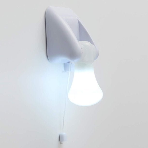 Portable Wall Mountable Lamp With Pull Cord - Bargainwizz
