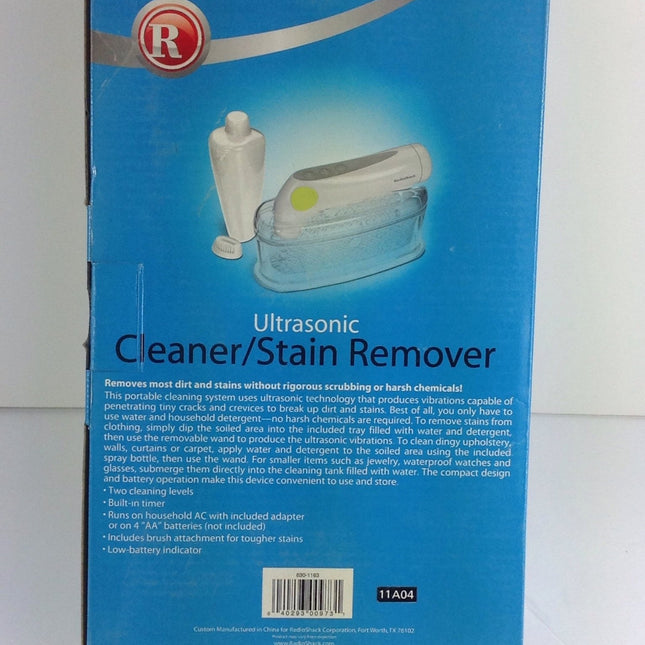 Radio Shack Ultrasonic Cleaner Stain Remover - Bargainwizz