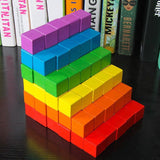 Rainbow Color Cube Building Blocks - Bargainwizz