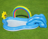 Rainbow Water Slide Paddling Pools - Bargainwizz