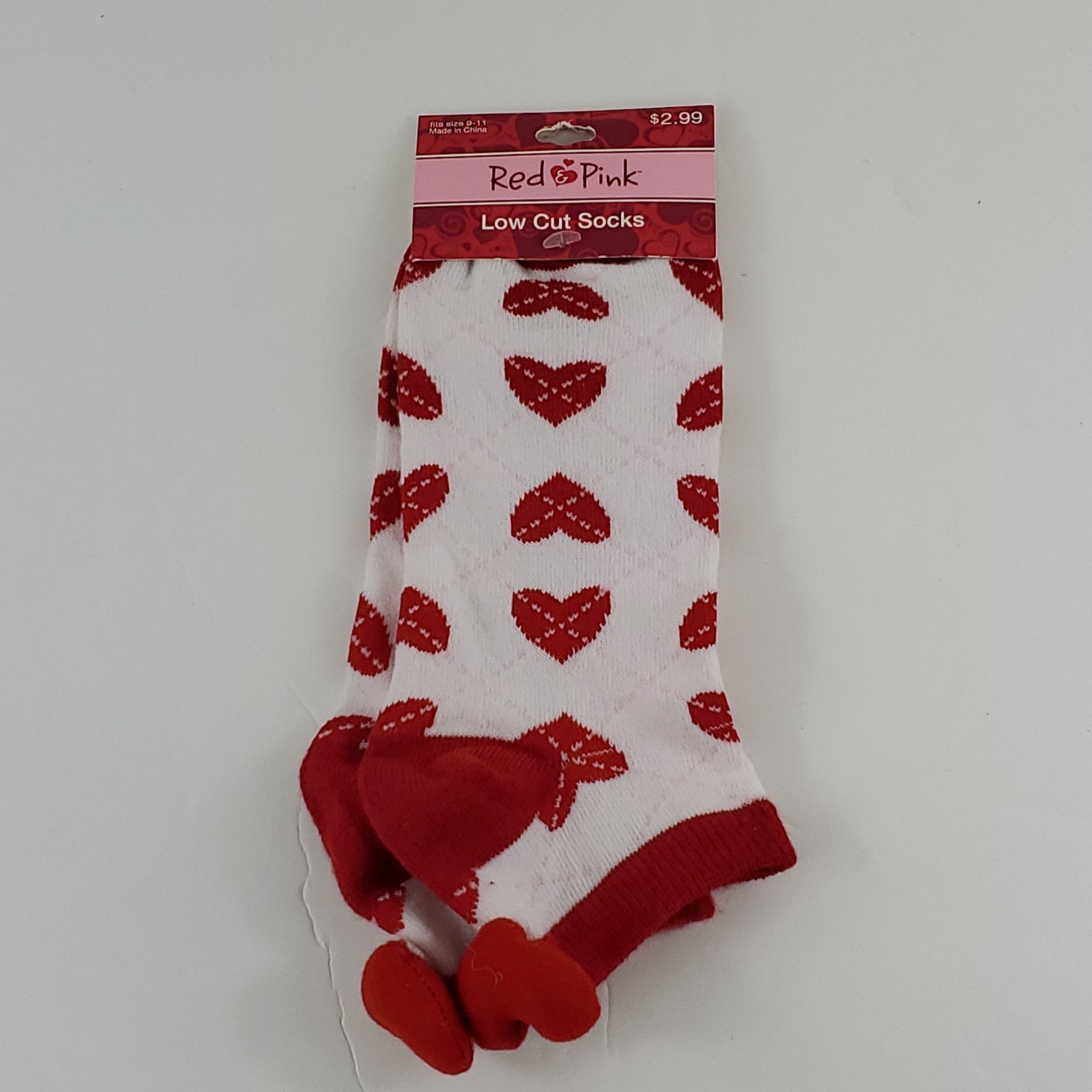 Red & Pink Low Cut Socks - Bargainwizz