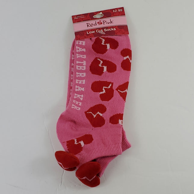 Red & Pink Low Cut Socks - Bargainwizz