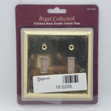 Regal Collection Polish Brass Double Switch Plate - Bargainwizz