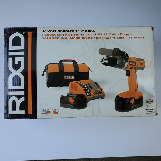 Ridgid 18 Volt Cordless Drill - Bargainwizz