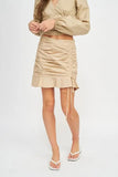 Ruched High Waisted Skirt