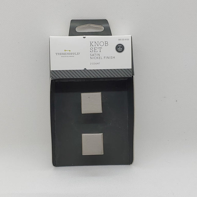 Satin Nickel Cabinet Knob 2pk - Bargainwizz
