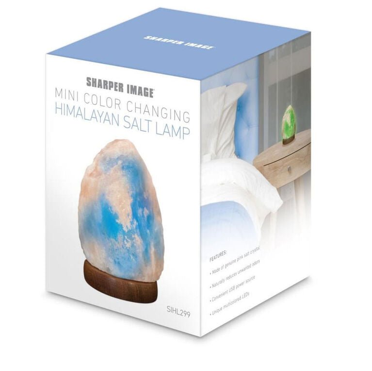 Sharper Image Himalayan Salt Lamp with LED Changing Lights - Bargainwizz