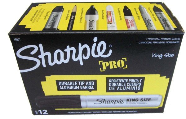 Sharpie King Size Chisel Tip Permanent Markers - Black 12/Pk - Bargainwizz