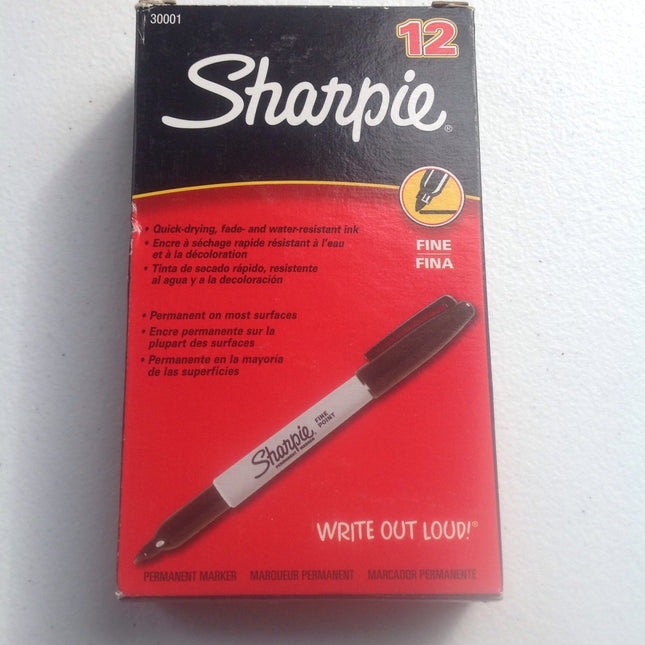Sharpie Permanent Marker Fine Point - Black - Bargainwizz