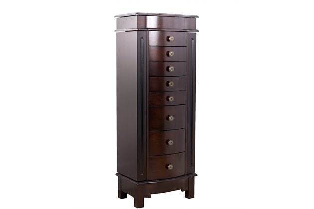 Shiloh Large Jewelry Armoire Cabinet Standing Storage Chest - Bargainwizz