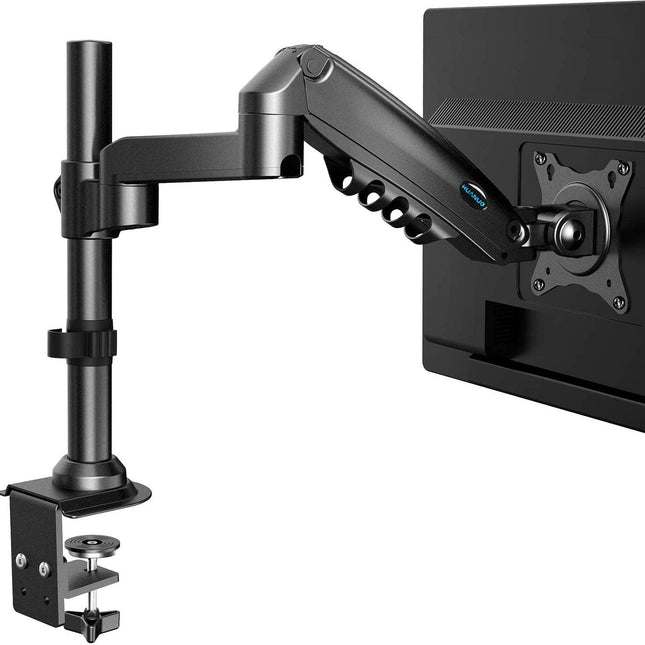 Single Monitor Stand - Gas Spring Single Arm Monitor Desk Mount - Bargainwizz