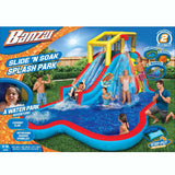 Slide N Soak Splash Park Inflatable Outdoor Kids Play Center (2 Pack) - Bargainwizz