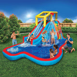 Slide N Soak Splash Park Inflatable Outdoor Kids Play Center (2 Pack) - Bargainwizz
