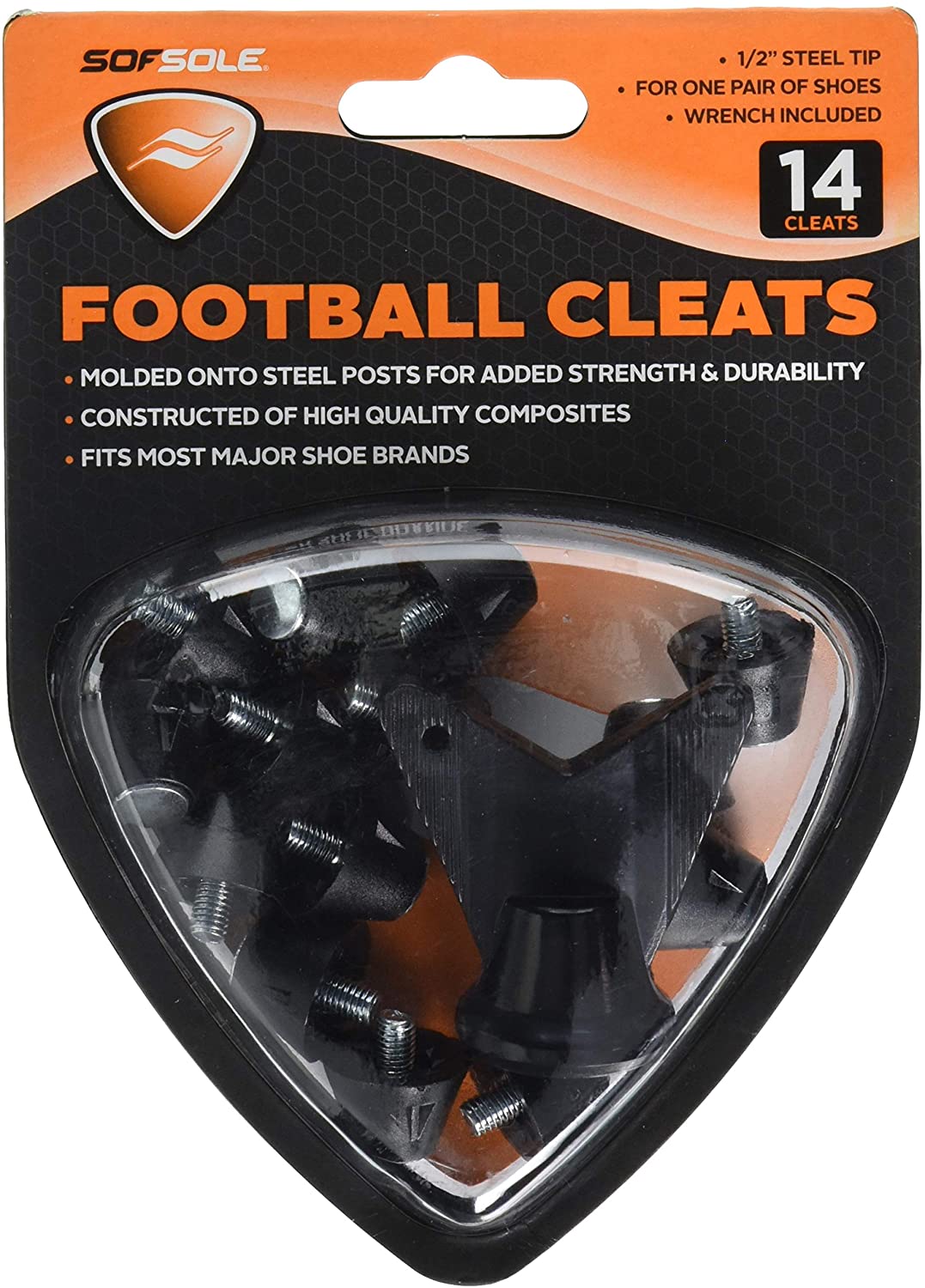 SofSole Steel Tip Replacement Cleat for Football Shoes, 1/2-Inch - Bargainwizz