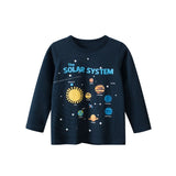 Space Pattern Letter Knitting Top