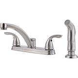 Stainless Steel Kitchen Faucet - Pfister Delton Handle with Side Spray - Bargainwizz