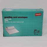 Staples Easy Close Invitation Envelopes 5.75 x 8.75 White Wove 100/Bx - Bargainwizz