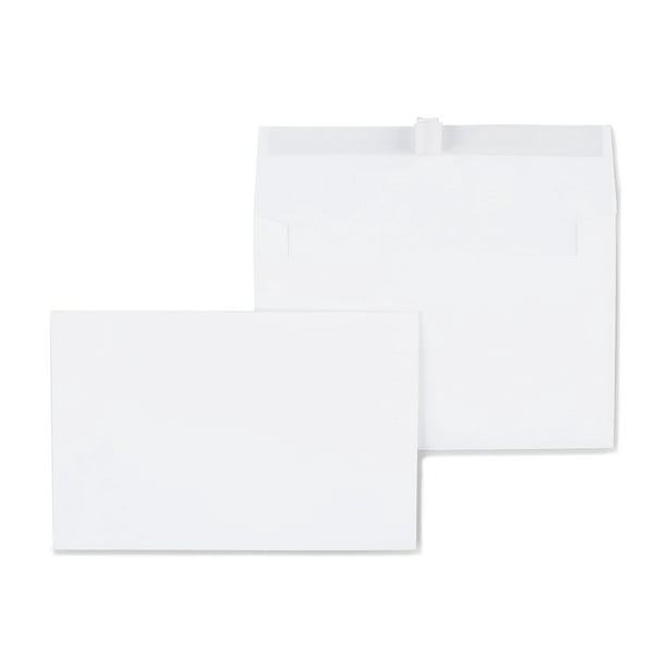 Staples Easy Close Invitation Envelopes 5.75 x 8.75 White Wove 100/Bx - Bargainwizz