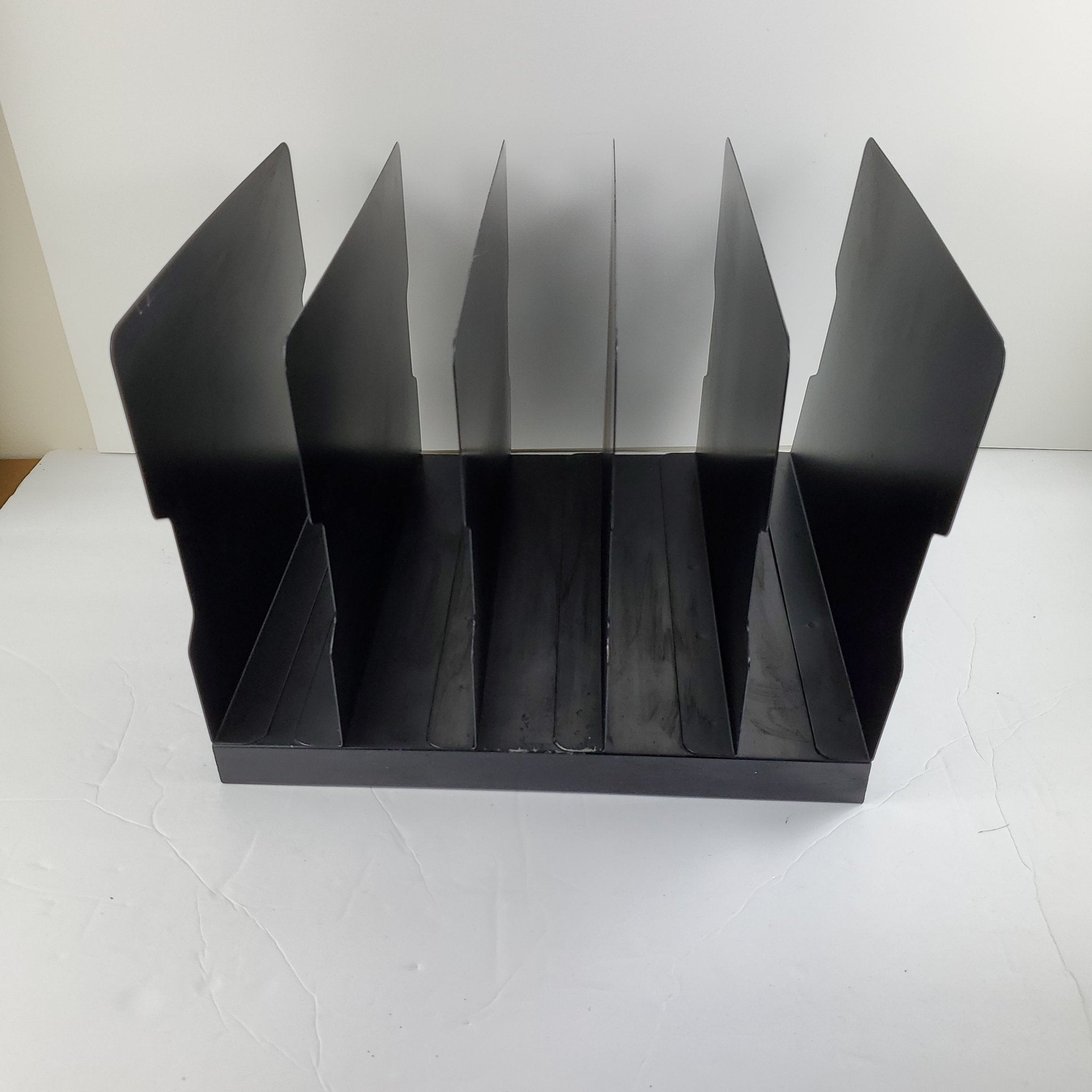 SteelMaster Desktop Vertical Organizer, 5 Sections, Steel, 12 x 9 x 11", Black - Bargainwizz