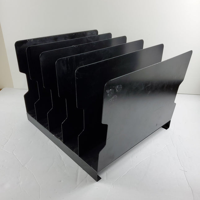 SteelMaster Desktop Vertical Organizer, 5 Sections, Steel, 12 x 9 x 11", Black - Bargainwizz