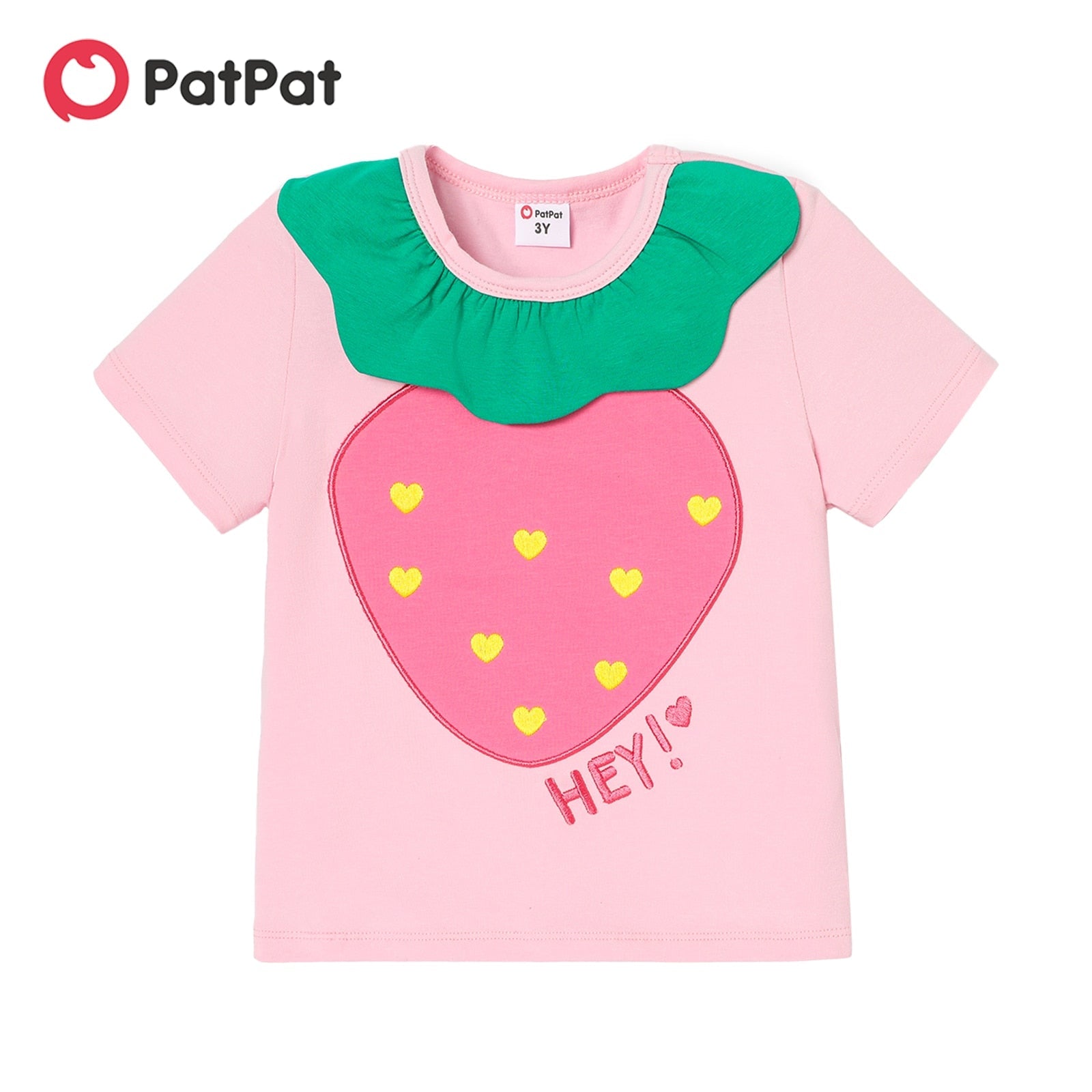Strawberry Embroidered Toddler Tee - Bargainwizz