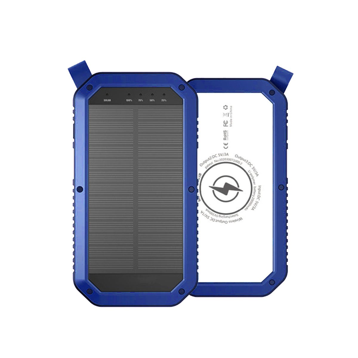 Sun Chaser Mini Solar Powered Wireless Phone Charger 10,000 mAh With LED Flood Light - Bargainwizz