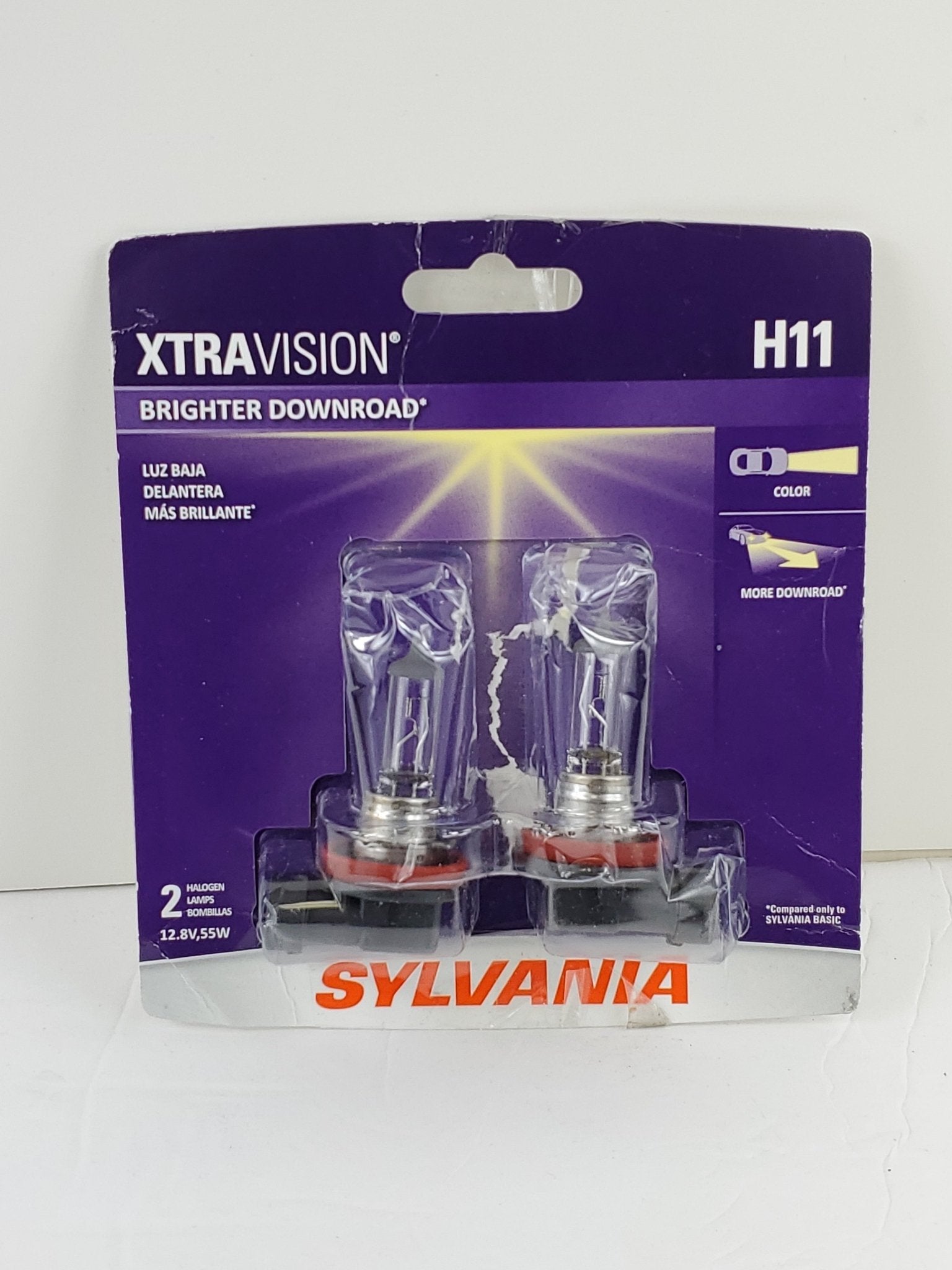 Sylvania H11 XV XtraVision Halogen Replacement Bulb, (Pack of 2) - Bargainwizz