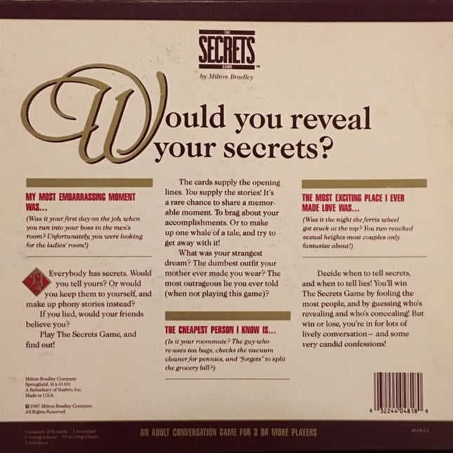 The Secrets Game - Bargainwizz