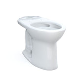 TOTO Drake Elongated Universal Height TORNADO FLUSH Toilet Bowl with 10 Inch Rough-In and CEFIONTECT, Cotton White - C776CEFG