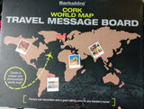Travel Message Board with Cork World Map - Bargainwizz