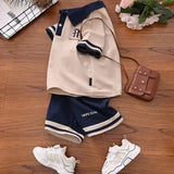 Turn Down Collar T-Shirts and Shorts Tracksuits - Bargainwizz
