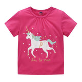 Unicorn Print Girls T shirts - Bargainwizz