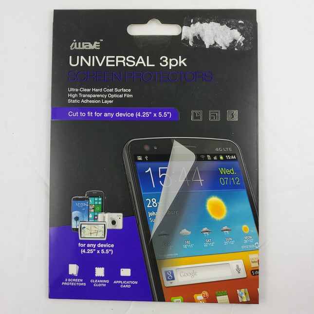Universal 3pk Screen Protectors - Bargainwizz