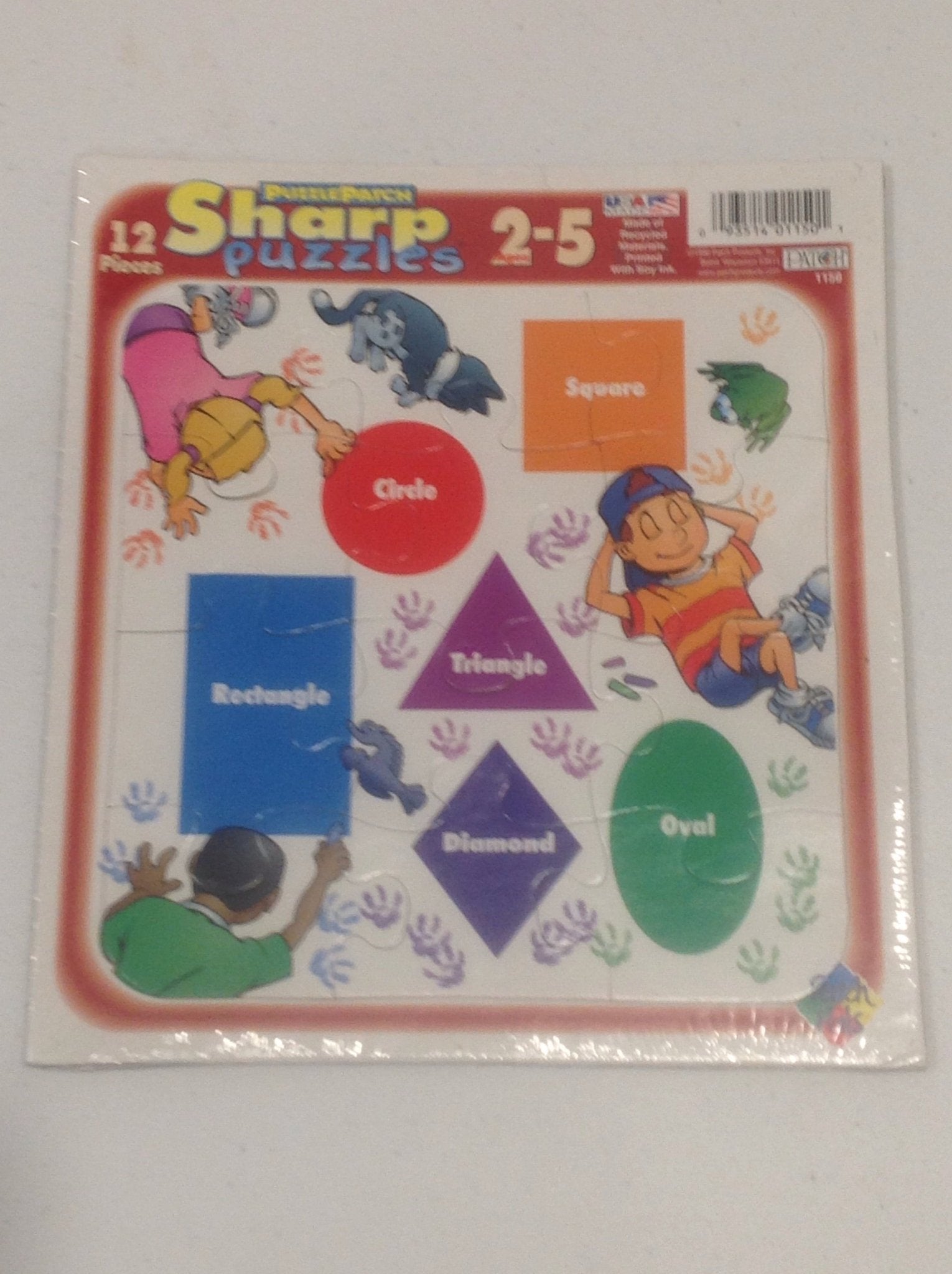 Vintage 1992 Puzzlepatch Puzzles Tray Colorful Learning - Bargainwizz